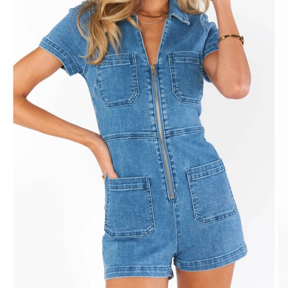 Show Me Your MuMu Pants - Show Me your MuMu Denim Romper